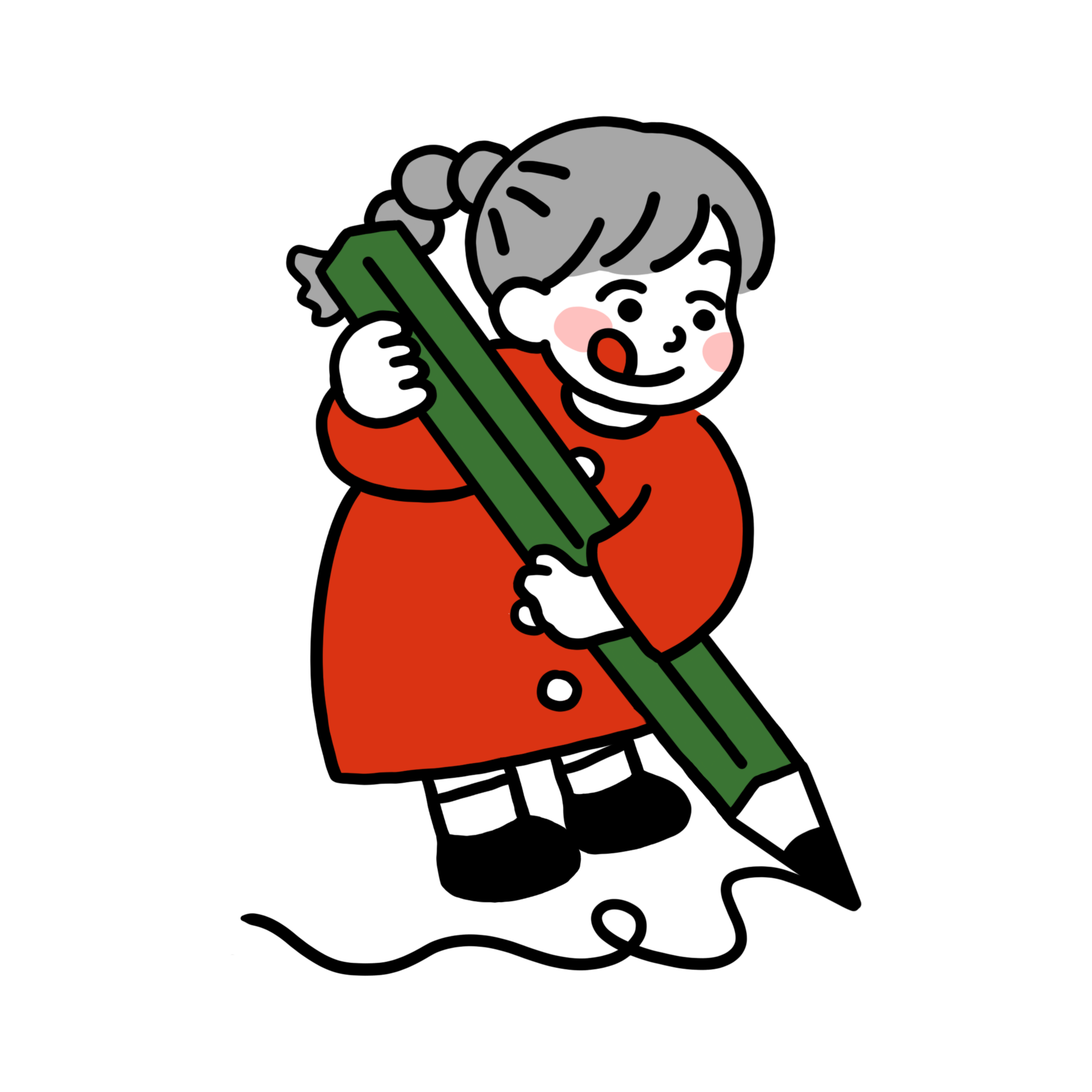 家計簿に書き込むめぐりのイラスト