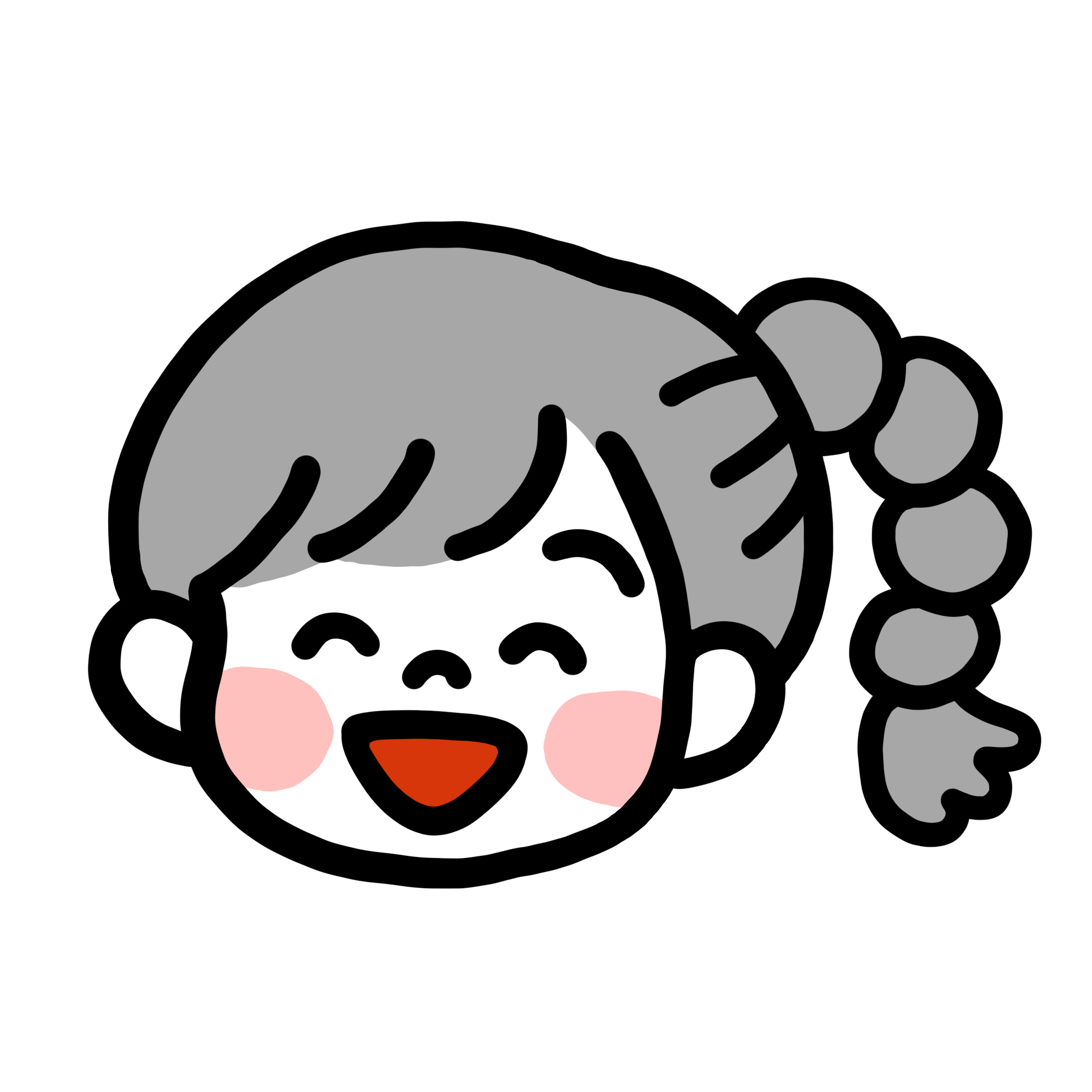 にこっと笑うめぐりのイラスト